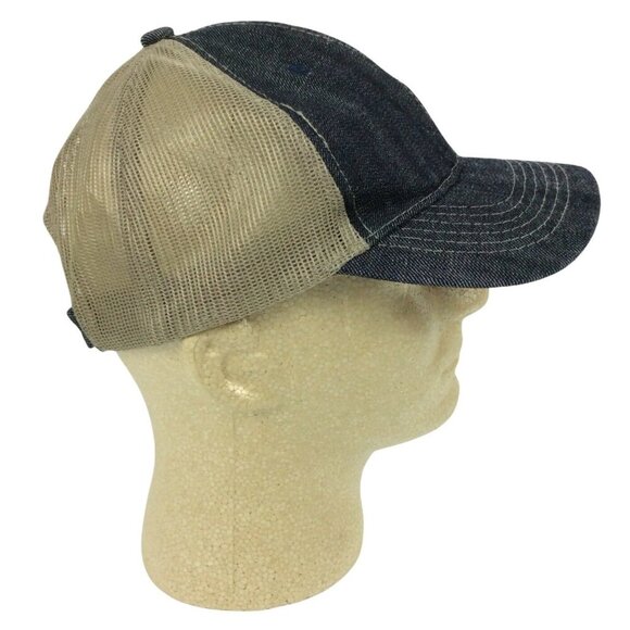 Panera St Louis Bread Co Denim Trucker Hat Cap With Mesh Back Crew Employee - Picture 4 of 7